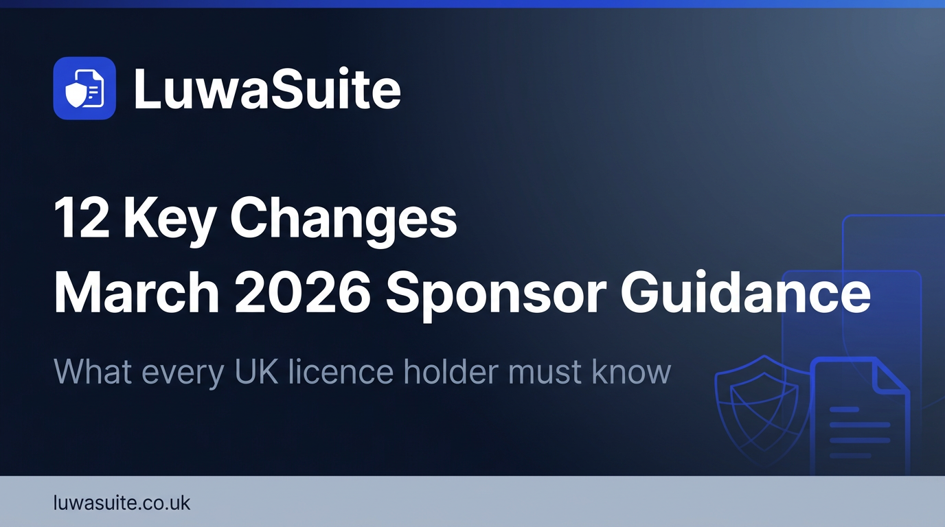 March 2026 Sponsor Guidance: 12 Changes Every Licence Holder Must Know